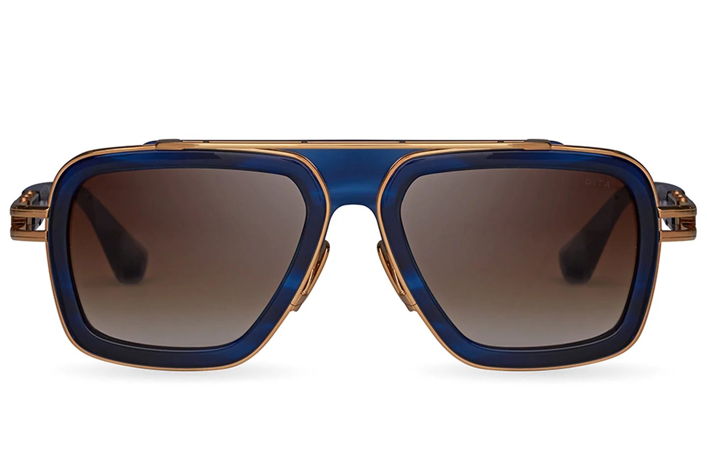 Blue Swirl - Yellow Gold